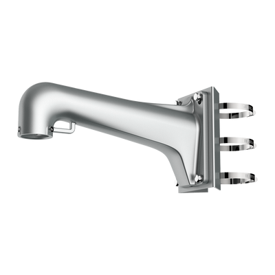 Soporte de montaje en poste para domo - Diámetro ajustable 67~127 mm - Aleación de aluminio y acero inoxidable - Adecuado para uso en interiores y exteriores - Color gris