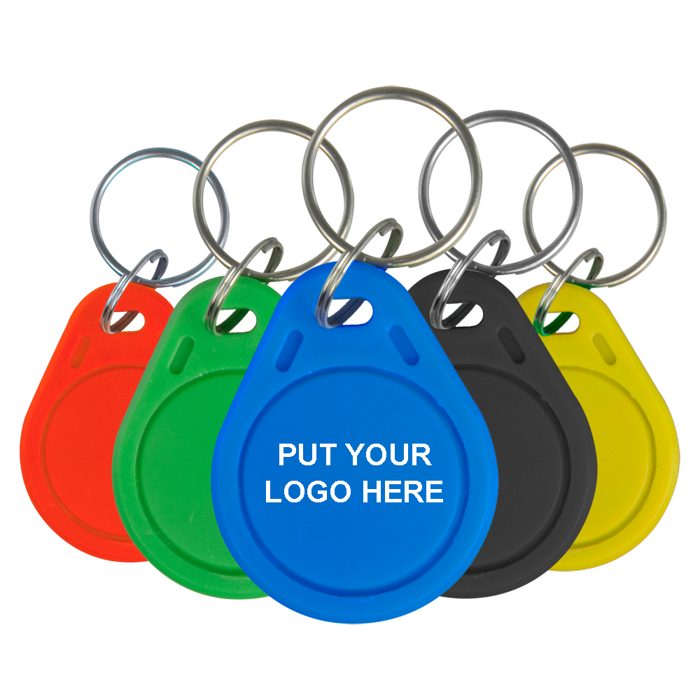Llavero TAG de proximidad personalizable - MF DESFire 13.56 MHz pasivo - Número ID y logo personalizado impresos - Logo personalizado de hasta 2 colores - Color del TAG elegible entre 5 diferente - Enviar al comercial el logo y color elegidos