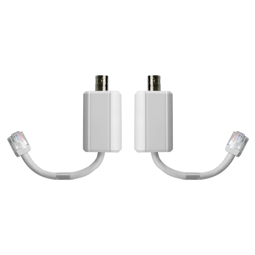 Extensor de marca EoC - Ethernet para cable coaxial - Pasivo | ePoE específico - Transmisor y receptor por igual - Permite transmitir 1 canal IP - Distancia máxima 400 m