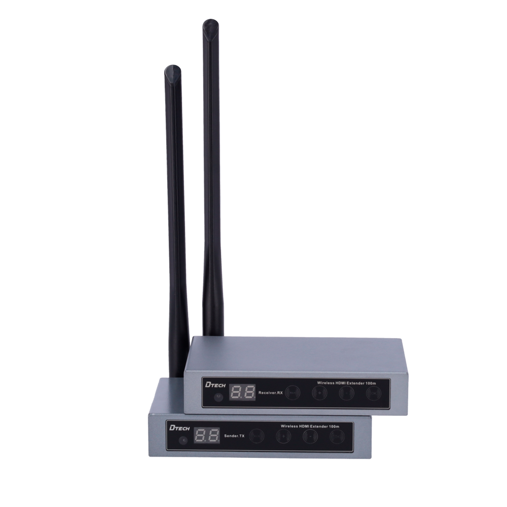 Extender wireless HDMI - Trasmettitore e ricevitore - Distanza 100 m - Protocollo WiFi 2.4GHz e 5.8GHz - Fino a 1080p @60Hz - Alimentazione DC 5 V