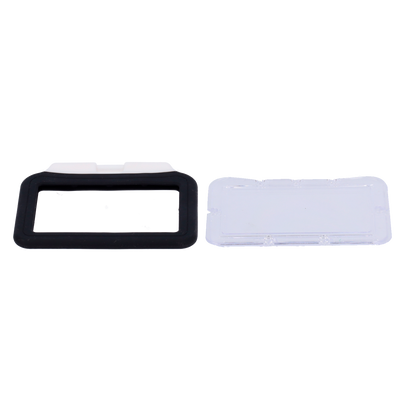 Porta-tarjetas - Disposición Horizontal - Láminas de plástico protectoras - Fabricado en silicona - Color negro