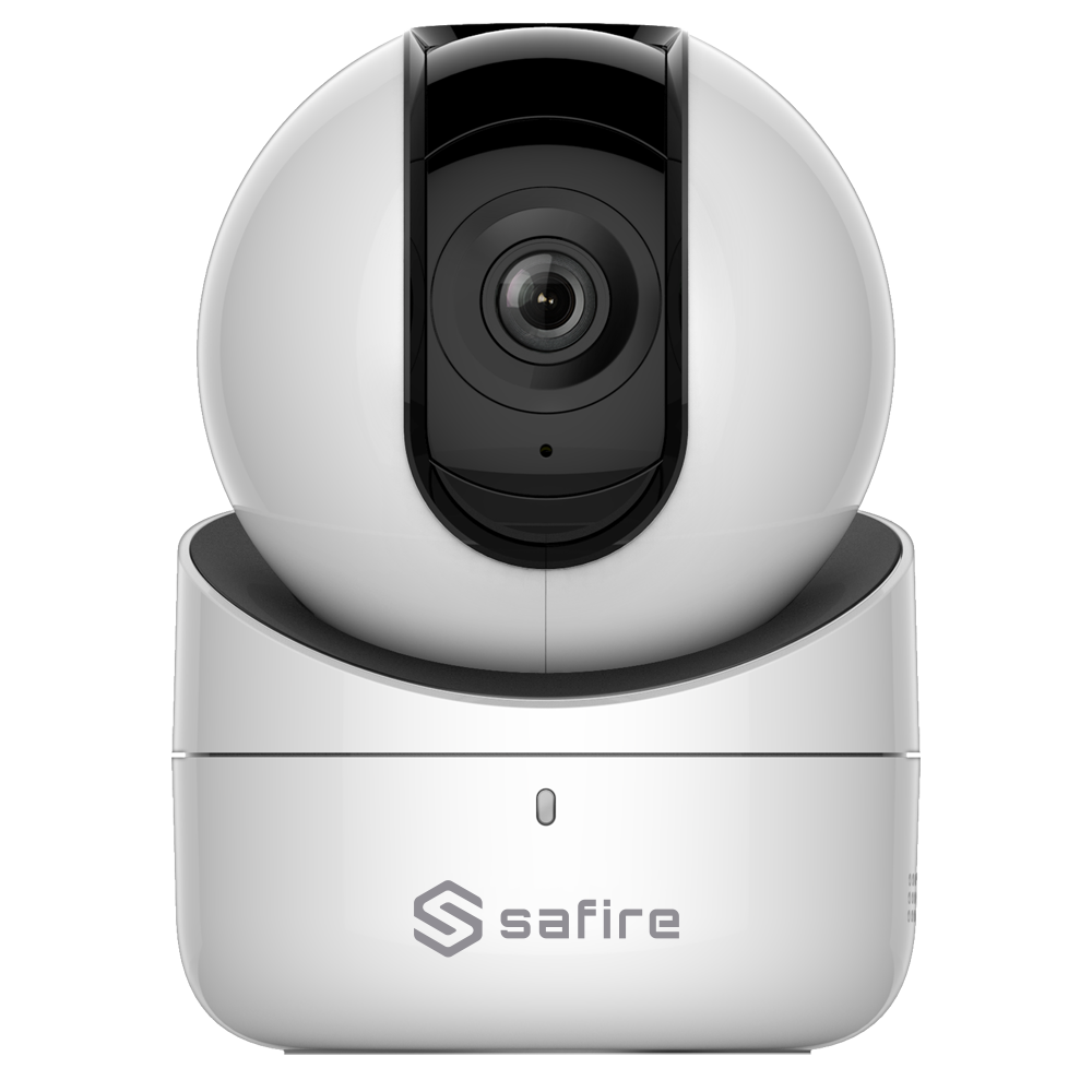 Telecamera IP Wi-Fi Consumer 2 Megapixel - 1/2.8" Progressive Scan CMOS - Compressione H.265+/H.265/H.264+/H.264/MJPEG - Lente 2.8 mm - LED Distanza 10 m - Monitoraggio dell'obiettivo in movimento - CMS e App per Smartphone / Tablet (Safire Connect)