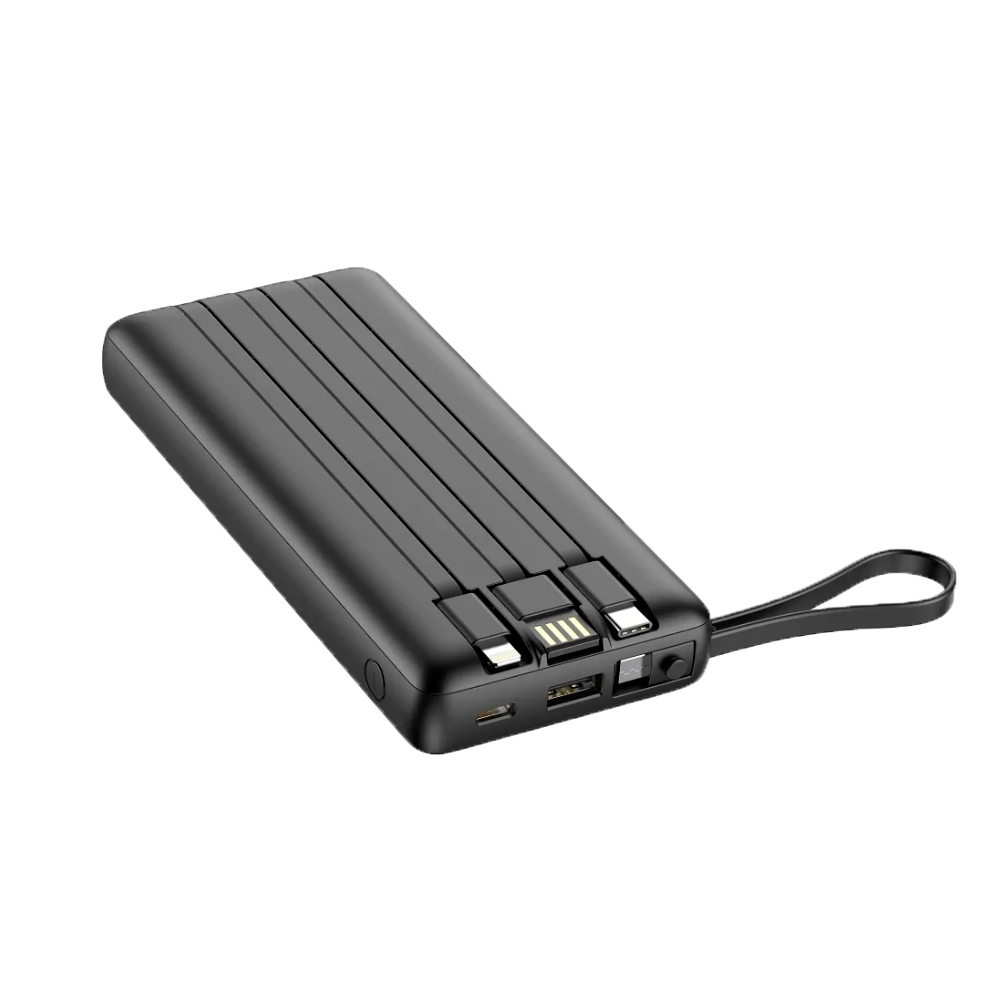 VEGER - Power bank - Capacità 20000mAh (77Wh) - ricarica rapida Power IQ - Cavi integrati - Schermo LCD