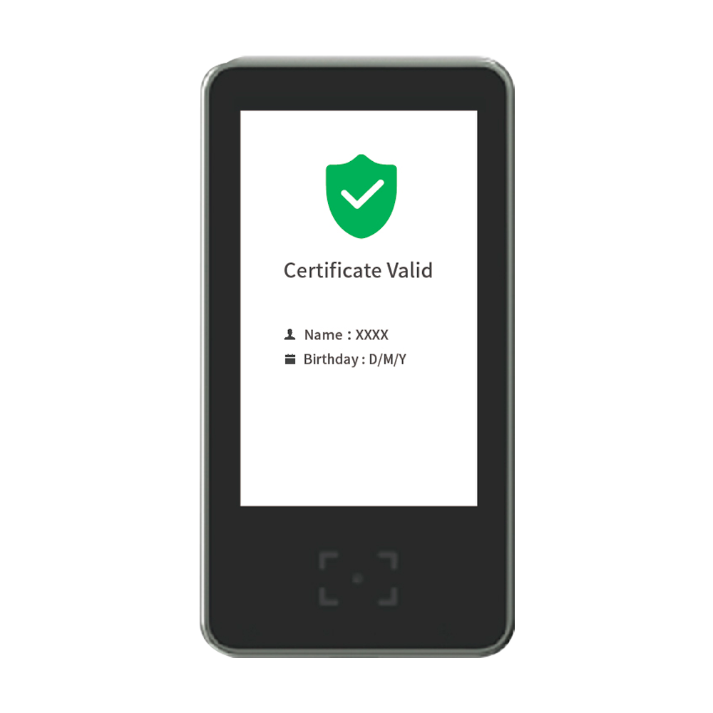 Lettore Green Pass QR | Certificato COVID EU - Connessione Ethernet e WiFi | Multilingue - Verifica tutti i tipi di certificazione Covid - Autenticazione con i Server dei paesi dell' Unione Europea - Plug&Play | Installazione a parete o su superficie