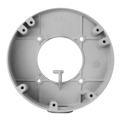 Scatola di giunzione inclinata - Per telecamere dome - Angolo di inclinazione 20º - Installazione a tetto o parete - Pin cavo - Colore bianco