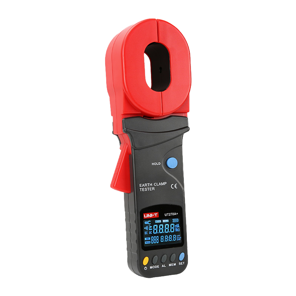 Pinza amperimétrica para medir la resistencia de tierra - Pantalla EBTN hasta 1000 cuentas - Medición de corriente de fuga hasta 30A - Medición de resistencia de tierra hasta 1000Ω - Calibración automática | Rango automático - Alarma de límite
