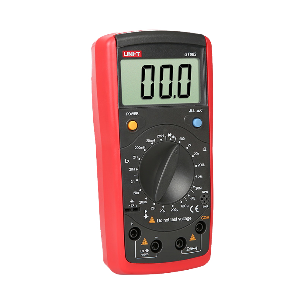 Misuratore di induttanza e capacitanza - Display LCD fino a 2000 conteggi - Resistori, condensatori e induttori - Buzzer di continuità - Ampia gamma di misure