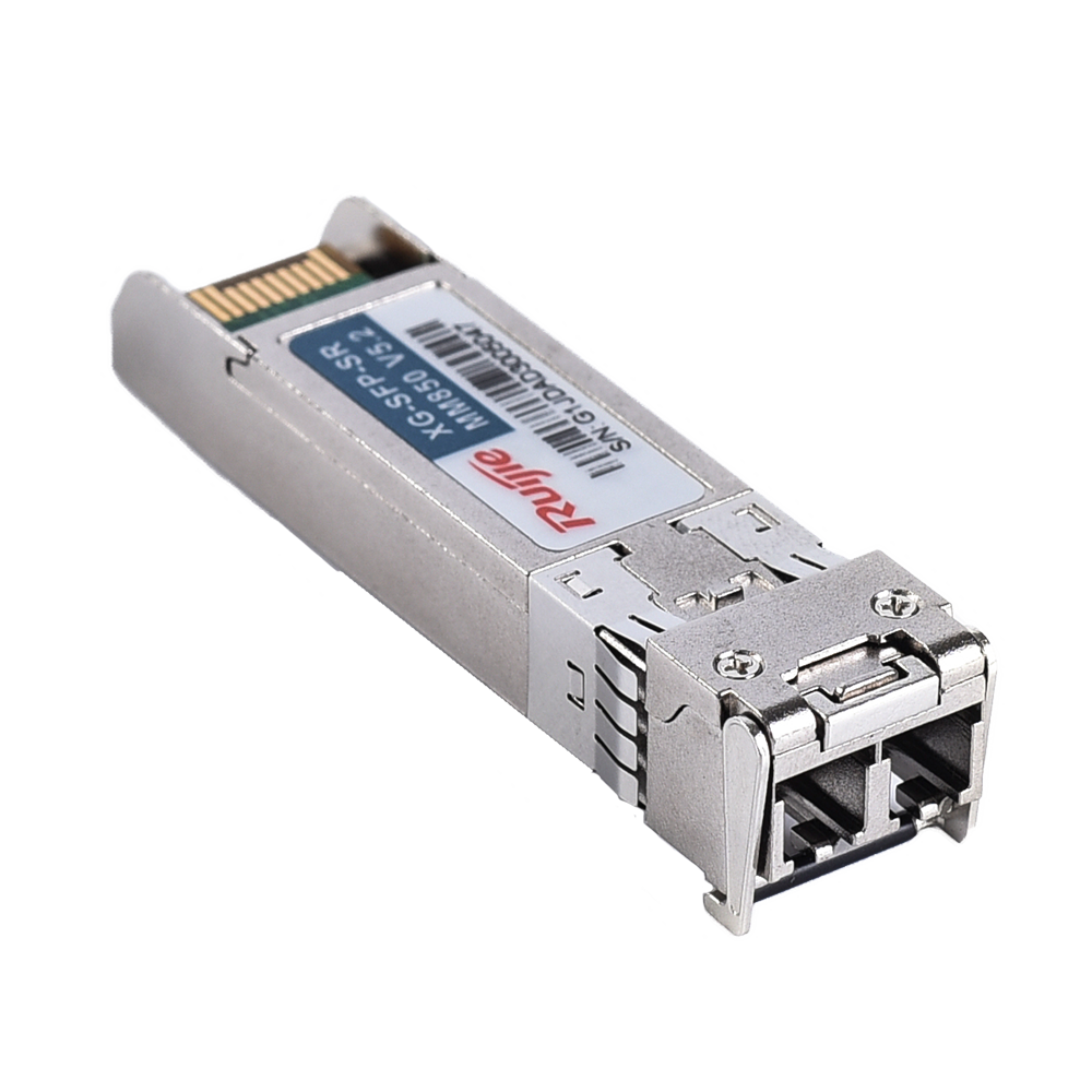 Módulo transceptor Ruijie SFP+ - Longitud de onda 850 nm - Fibra multimodo - Conector LC dúplex - Distancia máxima 300 m - 10Gbps - 10GBASE-SR