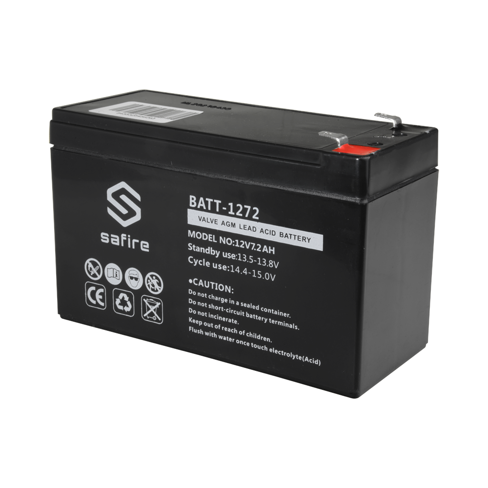 Batteria ricaricabile - Tecnologia piombo-acido AGM - Voltaggio 12 V - Capacità 7.2 Ah - 94 x 151 x 65 mm / 2220 g - Per backup o uso diretto