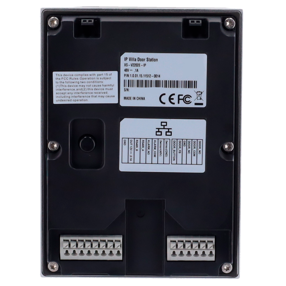 Videocitofonia 2 fili o IP - Telecamera 2Mpx | Audio Bidirezionale - Visione notturna - Può essere alimentato da PoE - Adatto per esterni IP65 - Alluminio Anodizzato antivandalo