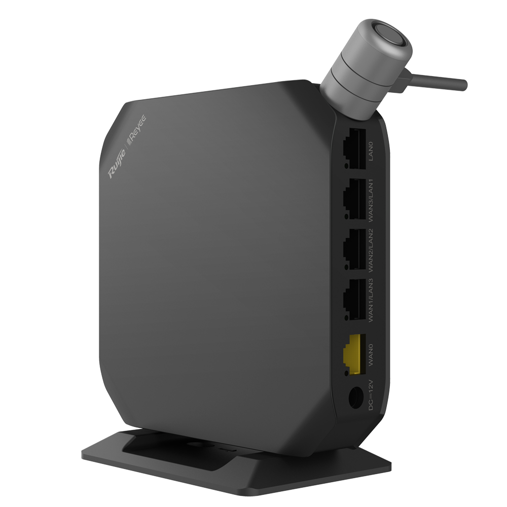 Reyee Router Wi-Fi Controlador Cloud - Wi-Fi 5 2x2 | 5 Puertos RJ45 10/100 /1000 Mbps - Admite hasta 4 WAN para failover o balanceo - Hasta 600Mbps de ancho de banda - Servidor VPN IPSec, L2TP, PPTP, OpenVPN - Control Inteligente del ancho de banda