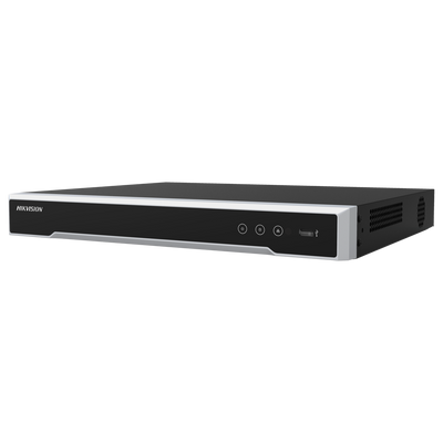Hikvision - Gama PRO - Grabador NVR 16 CH IP - Resolución máxima 8Mpx@1ch - Ancho de banda 160 Mbps | Admite 2 discos duros - Detección de movimiento 2.0 4 canales