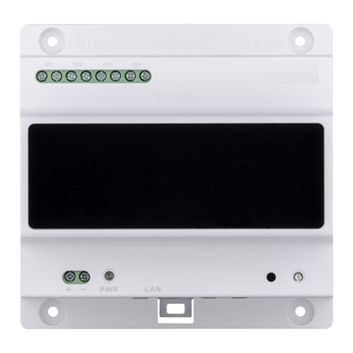 Conversor X-Security - 2 fili a IP - 4 gruppi di 2 fili - TCP / IP con RJ45 - Alimenta dispositivi a 2 fili - Montaggio in superficie o traccia