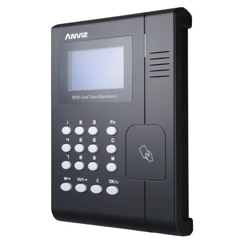 Terminal di Controllo Presenze ANVIZ - Schede RFID e tastiera - 20000 registrazioni / 200000 registri - TCP/IP, USB Flash - 8 Modi di Controllo presenze - Software CrossChex