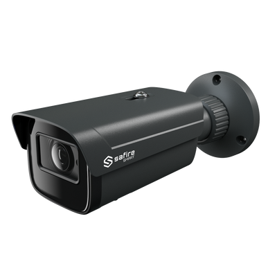 Safire Smart - Cámara Bullet IP gama E1 Inteligencia Artificial - Resolución 4 Megapíxel (2566x1440) - Lente 2.8 mm | MIC y Audio IN | IR 50m - AI: Clasificación de humano y vehículo - Impermeabilidad IP67 | PoE (IEEE802.3af)