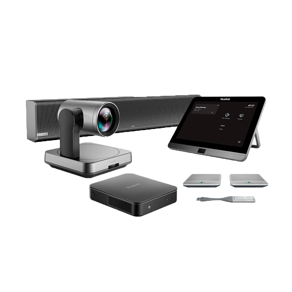Yealink Videoconferencing All in One - 4K Camera - 80º viewing angle - Sound bar - Wireless microphone - Touch control panel - Compatible with Teams