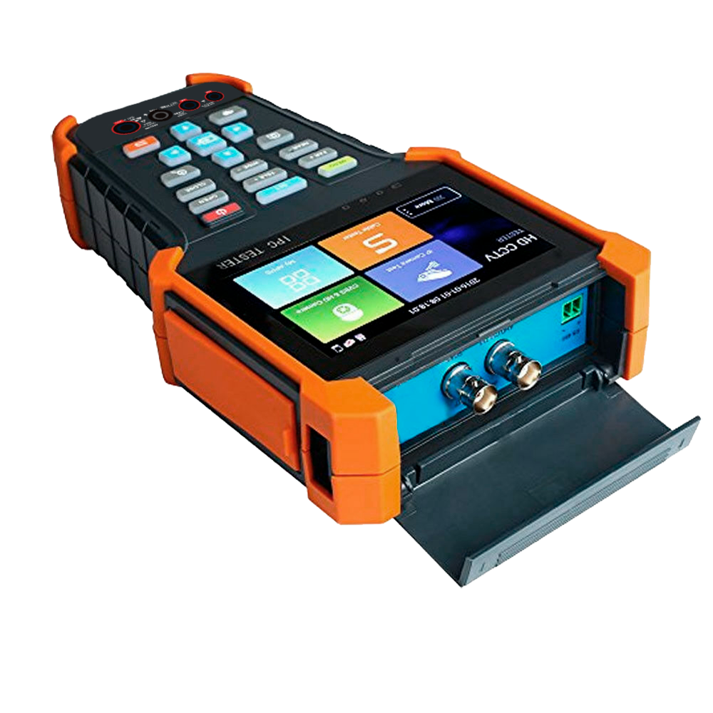 Tester TVCC Multitasking - Supporta telecamere HDTVI, HDCVI, AHD, CVBS e IP - Risoluzione del tester fino a 4K - Schermo LCD colore 4" - Batteria integrata di 4000mA - Funzionamento semplice