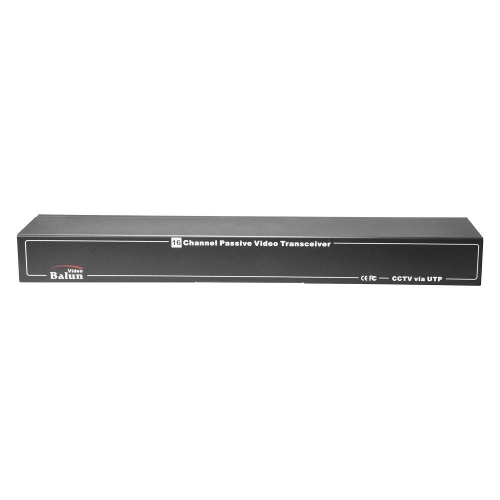 Video Balun 4N1 (HDTVI, HDCVI, AHD y CVBS) - 16 canales pasivos - Incluye 16 BA612P-HAC - Conexión BNC y RJ45 - Distancia: 180 ~ 440m