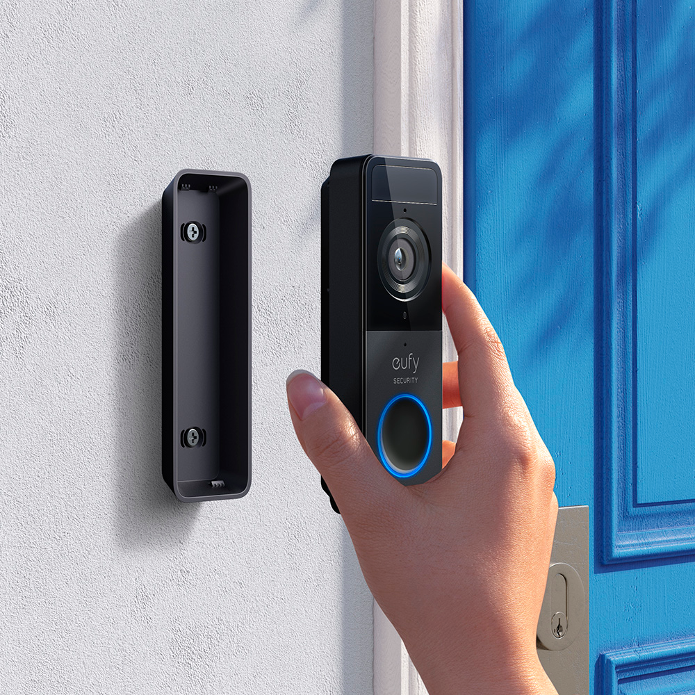 Kit Campanello Wifi con video Eufy by Anker - Risoluzione 1080p - Rilevamento di volti e persone - Autonomia della batteria fino a 120 giorni - Storage integrato 16 GB - Adatta per esterni