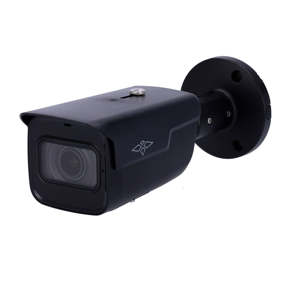 Cámara Bullet IP X-Security Color Negro - 4 Megapíxel  (2560 × 1440) - Lente 2.7–13.5 mm / LEDs Alcance 60 m - WDR 120 dB | Micrófono integrado - PoE | H.265+ - Funciones inteligentes