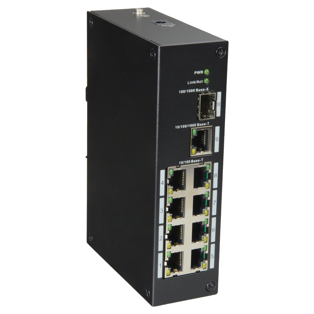 X-Security - Switch da tavolo - 8 porte RJ45 + 1 Gigabit Combo Port - Velocità 10/100 Mbps - Plug & Play - Tecnologia di risparmio energetico