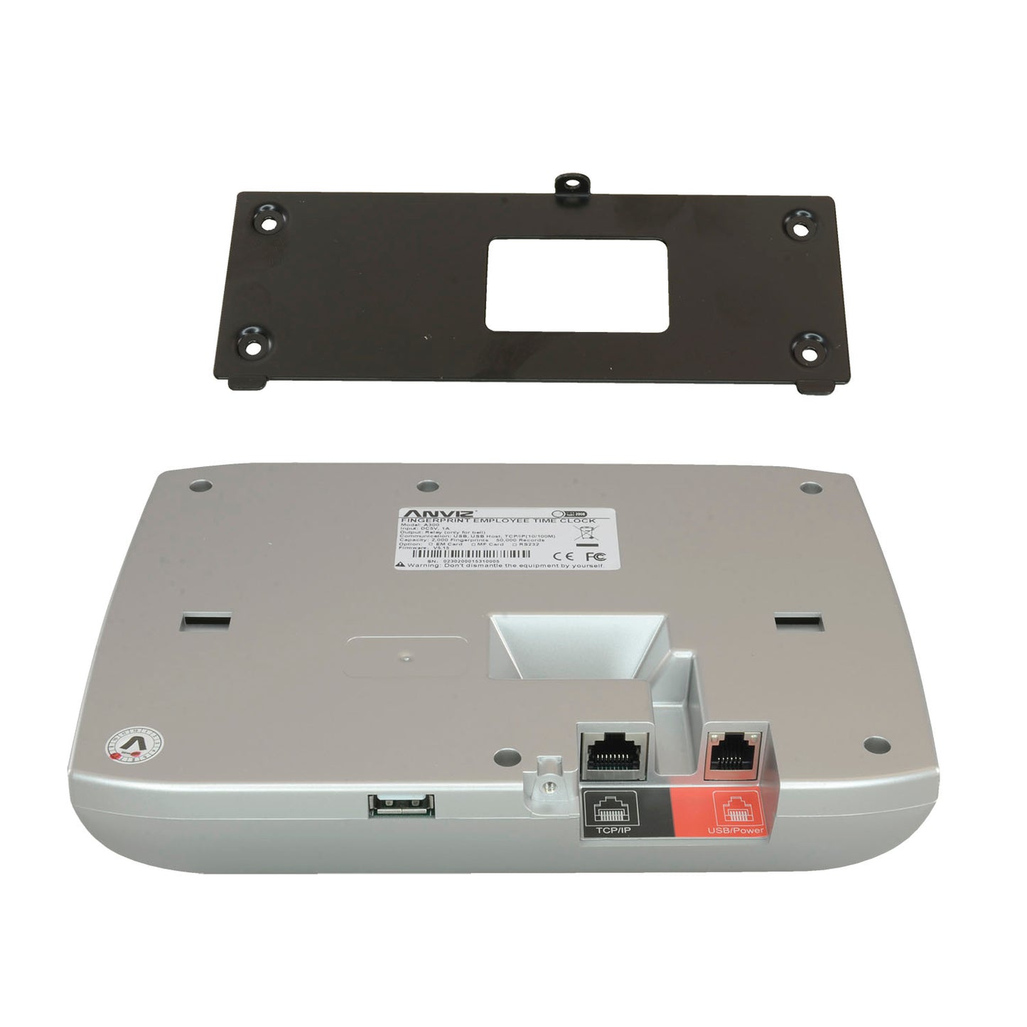 Terminal di Controllo Presenze ANVIZ - Impronte digitali, schede RFID e tastiera - 2000 registrazioni / 50000 registri - TCP/IP, USB, RS232, relé per sirena - 8 Modi di Controllo presenze - Software CrossChex gratuito - Innowatt