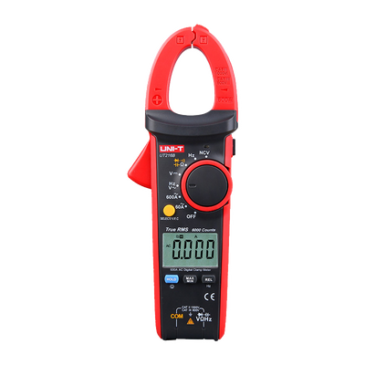 Pinza amperimétrica LCD - Medición en DC hasta 1000V - Medición en AC hasta 750V y 600A - Mide resistencia, capacitancia y frecuencia - Auto Rango | Test diodos | True RMS | NVC - Apertura de pinza de 30mm