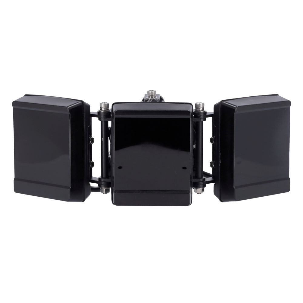 Infrared focus 100~160m - Illumination by LEDs of 850 nM - 18 IR LED lamps - Haz opening 15°~45º - Adjustable intensity and shade - Waterproof IP66, IK10