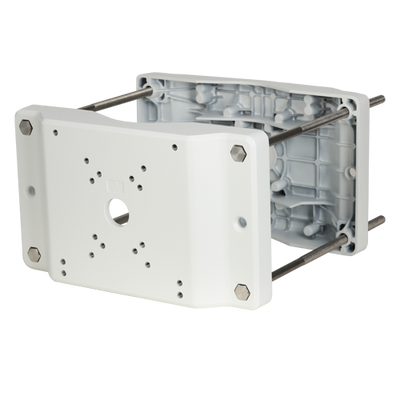 Staffa per pali/lampioni - Per telecamere dome motorizzate - Rango diametro 150~300 mm - Adatto per esterni - Colore bianco - Lunghezza regolabile