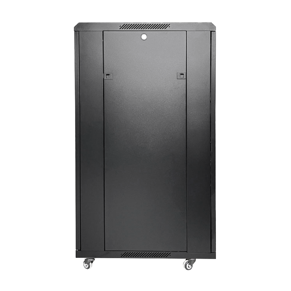 Armadio rack per pavimento - Fino a 27U rack da 19"(600*800) - Fino a 800 Kg di carico - Con ventole e passacavi - 4 ventole, 2 vassoi e PDU 6 prese - Fornito assemblato