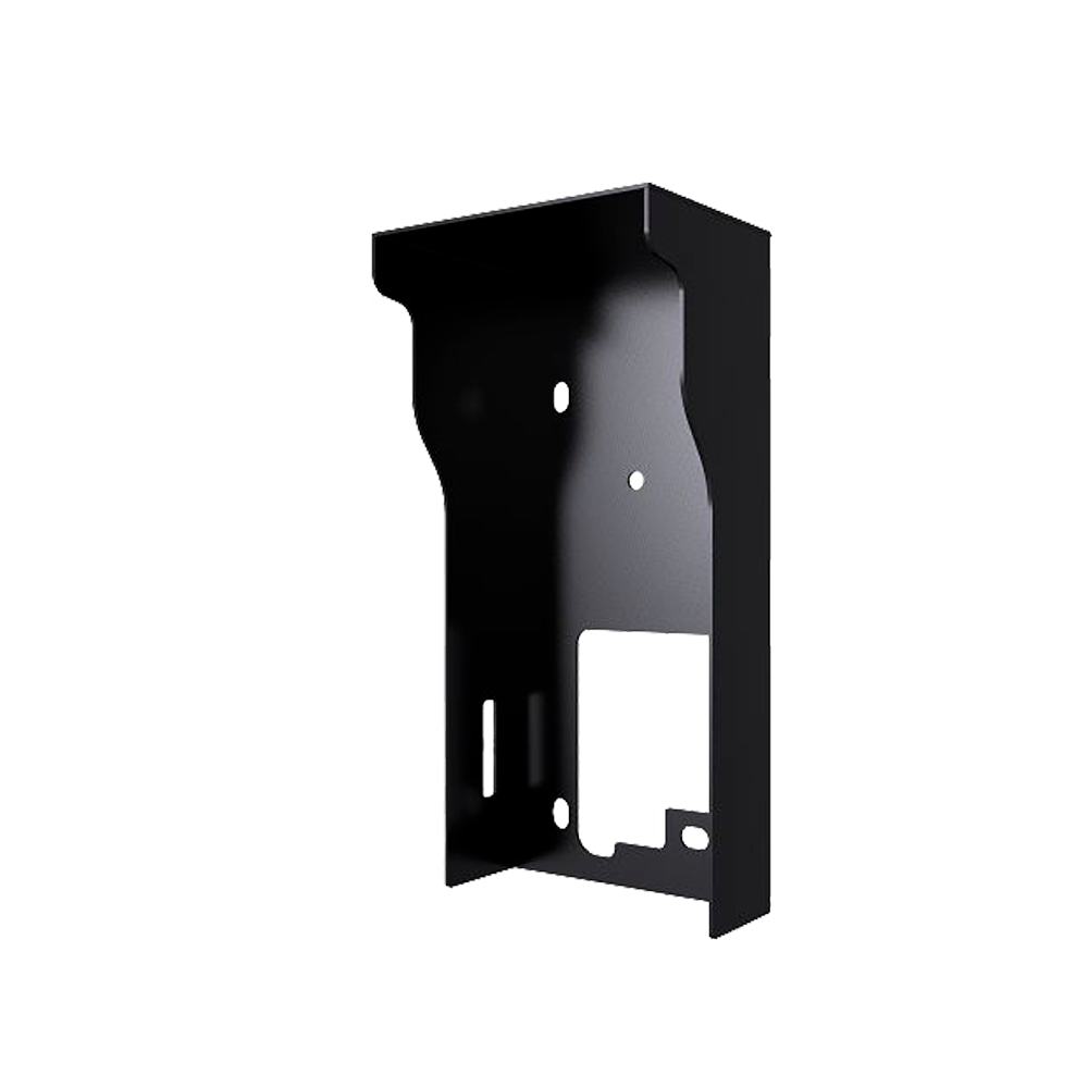 Copertura per videocitofono - Specifico per il videocitofono Akuvox AK-E12W - Misure: 153mm (Al) x 74mm (An) x 51mm (Fo) - Fabbricata in acciaio galvanizzato - Tettuccio antipioggia - Montaggio in superficie
