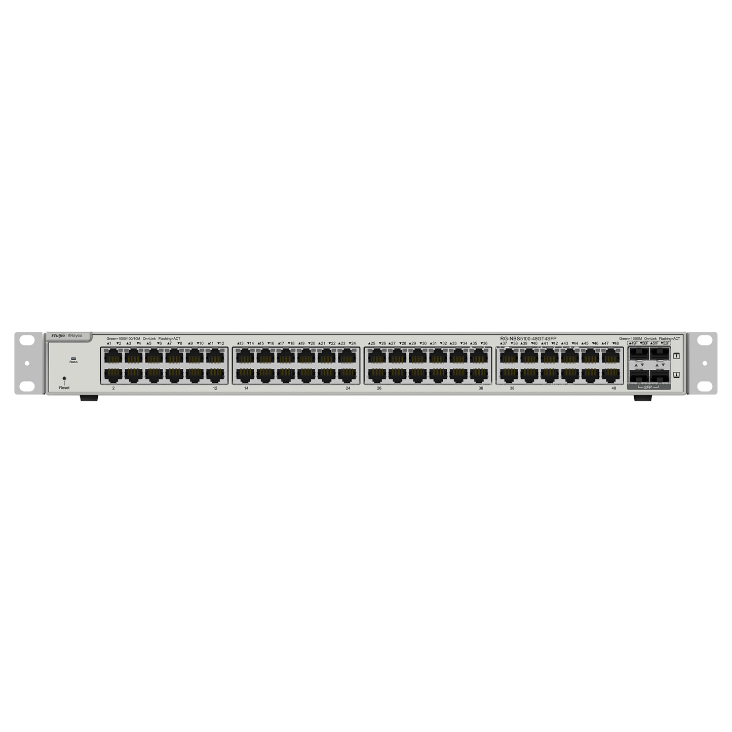 Reyee Switch Cloud Layer  2+ - 48 porte RJ45 Gigabit - 4 porte SFP Gigabit - Static LAG/DHCP Snooping/IGMP Snooping/Port Mirroring - VLAN/Port Isolation/STP/RSTP/ACL/QoS - Server DHCP/Rotte statiche