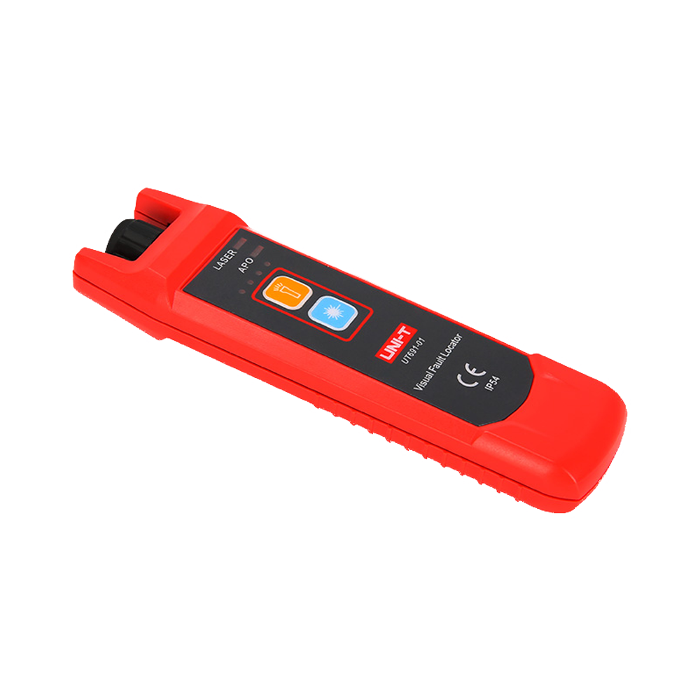Visual fault locator - Wavelength range between 630~670nm - Measurable optical fiber length range between 8~10km - 7 hours autonomy - Auto power off