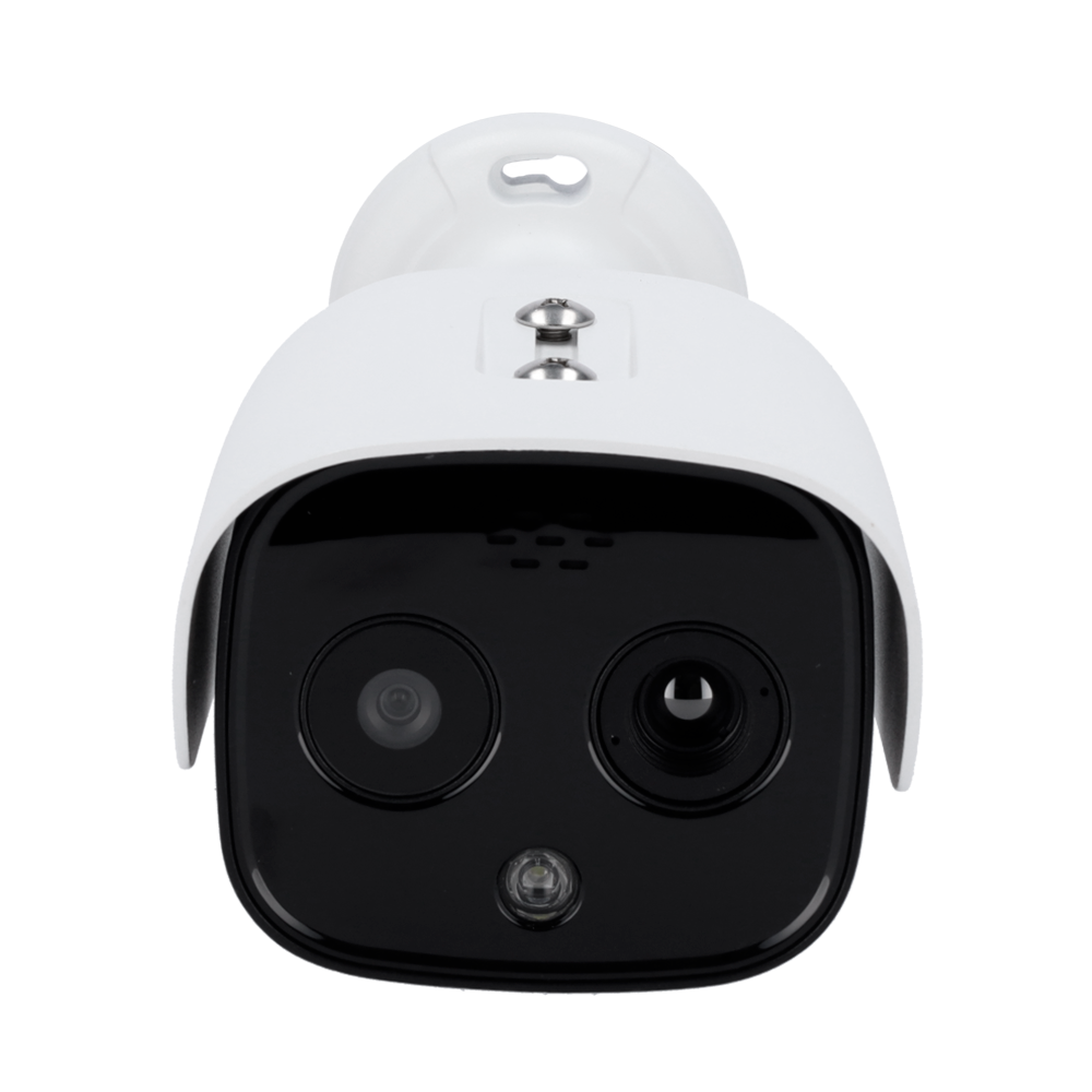 Cámara térmica IP InfiRay FB4 series - Sensor térmico VOx FPA 640x512 12μm |Lente 9.1mm - Sensor visible 1/2.8" CMOS | 5Mpx | Lente 4mm - Sensibilidad térmica ≤40mK - Rango medición temperatura -20~550ºC/±2ºC o ±2% - Detección de preventiva de incend
