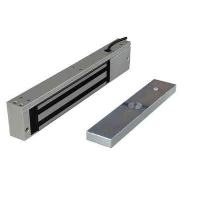 Ventosa electromagnética - Para puerta simple - Modo de apertura Fail Safe - Fuerza de retención 280 Kg - Área de almacenamiento 35 x 155 mm - Montaje exterior IP67