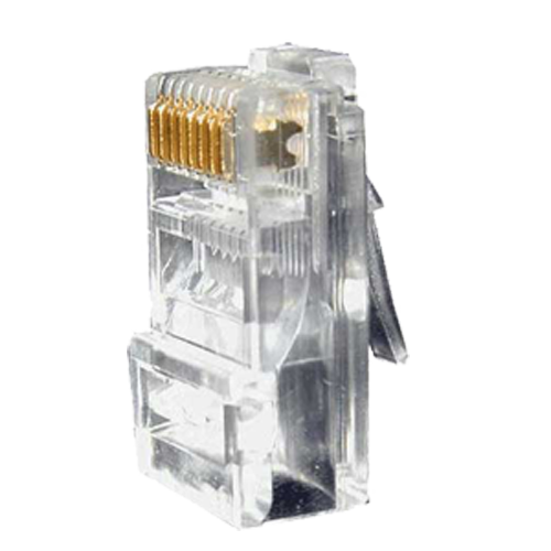 Conector - RJ45 para engarzar - Compatible con cable UTP - 20 mm (Fo) - 10 mm (An) - 5 g