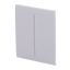 Ajax - LightSwitch CenterButton - Pannello tattile per doppio interruttore della luce  - Compatibile con AJ-LIGHTCORE-2G - Retroilluminazione a LED - Pannello tattile centrale senza contatto - Color grigio nebbia - Innowatt