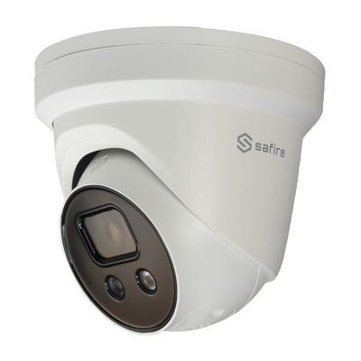 Cámara IP de 4 Mpx - Sensor de Ultra Baja Luz 1/2.7" - H.265+ | Lente de 2.8 mm | WDR | IR 30 m - Micrófono | Altavoz | Alarma | Luz con función disuasoria - Conteo de personas - Truesense2: Filtro mejorado para falsas alarmas