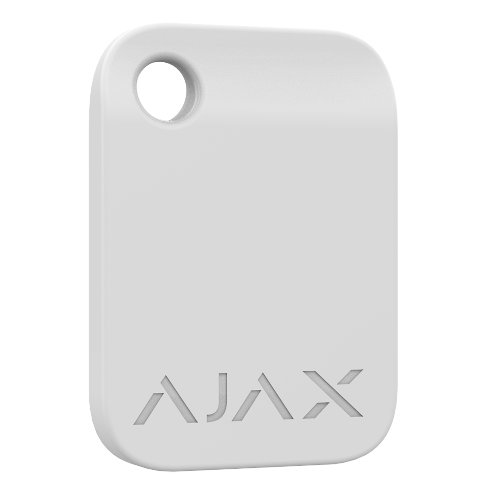 Ajax - Portachiavi di accesso contactless - Tecnologia Mifare DESFire® - Compatibile con KeyPad Plus - Massima sicurezza e rapida identificazione dell'utente - Colore bianco