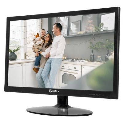 SAFIRE LED 22" monitor - Designed for 24/7 video surveillance - Full HD resolution (1920x1080) [%VAR%] - 16:9 aspect ratio - Inputs: 1xHDMI, 1xVGA - VESA 100x100 mm support