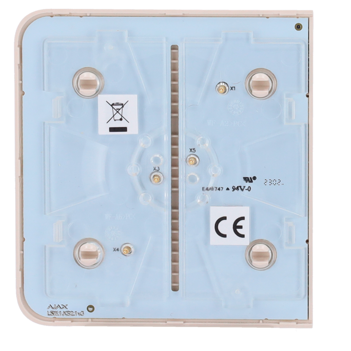Ajax - LightSwitch SideButton - Light Switch Touch Panel - Compatible with AJ-LIGHTCORE-1G / -2W - LED Backlight - Non-Contact Side Touch Panel - Ivory Color