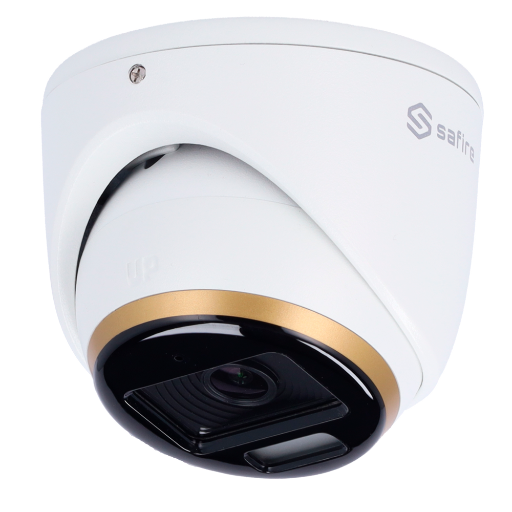 Telecamera Turret Safire Gamma ULTRA - Uscita 4 in 1 - 2 Mp CMOS Night Color - Lente 2.8 mm White Light portata 20m - WDR (130 dB) | 3D DNR - AUDIO - Impermeabile IP67