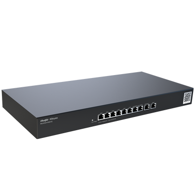 Enrutador controlador de nube Reyee - 9 puertos LAN + 1 puerto WAN - 10 puertos RJ45 10/100 /1000 Mbps - Admite hasta 4 WAN para conmutación por error o equilibrio - Ancho de banda de hasta 1500 Mbps - IPSec, L2TP, VPN Server PPTP, OpenVPN