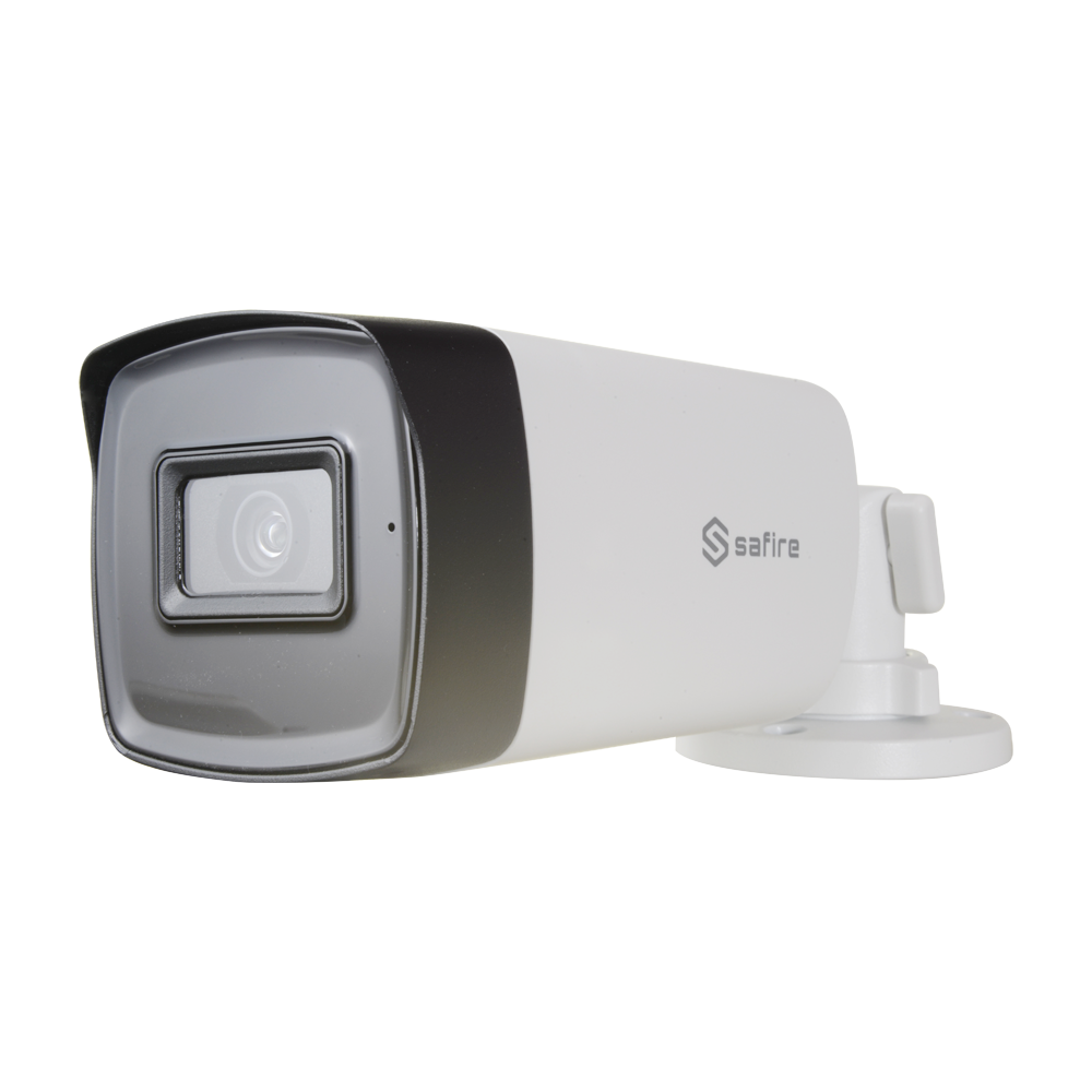 Telecamera Bullet Safire Gamma PRO - Uscita 4 in 1 - 5 Mpx high performance CMOS - Lente 6 mm | IR portata 40 m - Audio su cavo coassiale - Impermeabile IP67
