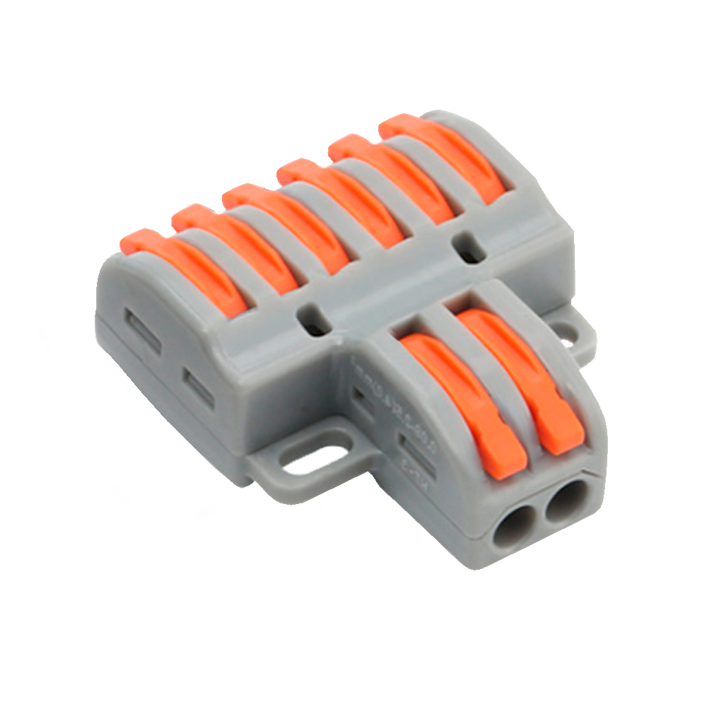 Safire -  Conector de Cable - 2 Entradas y 6 Salidas  - Calibre del cable 28 ~ 12AWG - Sección 0,08 ~ 4mm²  - 10 unidades