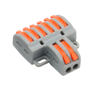 Safire - Cable Connector - 2 Entrances and 6 Connections - Cable Caliber 28 ~ 12AWG - Section 0.08 ~ 4mm² - 10 units