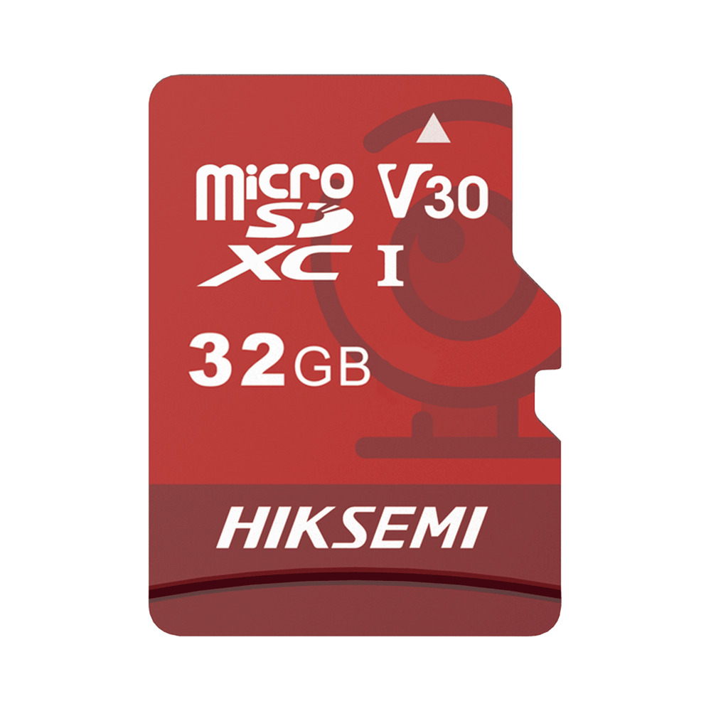 Scheda di memoria Hikvision - Capacità 32 GB - Classe 10 U3 V30 - Fino a 300 cicli di scrittura - Formato exFAT - Adatto in particolare per la videosorveglianza