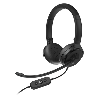 Cuffia per conferenze Nearity - Cancellazione del rumore ambientale - Microfono omnidirezionale - Confortevole per un uso continuato - Chiamata mediante pulsanti - Alimentazione e comunicazione tramite USB C o USB A - Innowatt