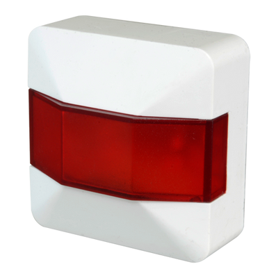 Maxfire - Luz indicadora de acción LED roja - Específica para incendios - Plástico ABS blanco - Tamaño pequeño