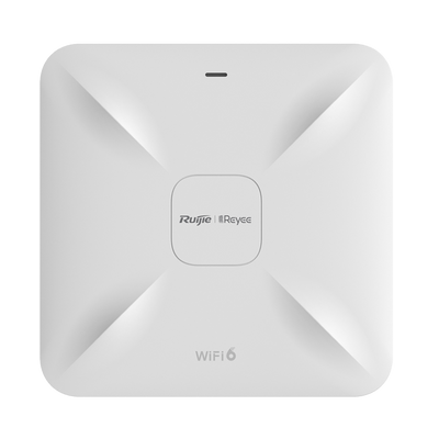 Reyee - High Density Wi-Fi 6 Omnidirectional AP - 2.4 and 5 GHz frequency - Supports 802.11a/b/g/n/ac/ax - Transmission speed up to 3200 Mbps - 4x4:4 MIMO antennas 2.4GHz, 4x4: 4 in 5GHz